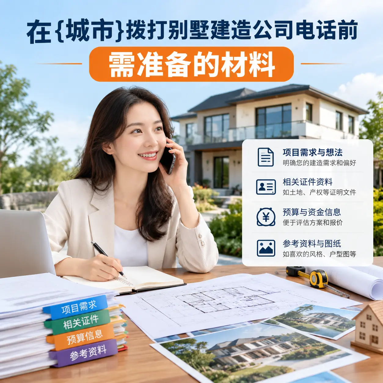 在贵州拨打别墅建造公司电话前需准备的材料